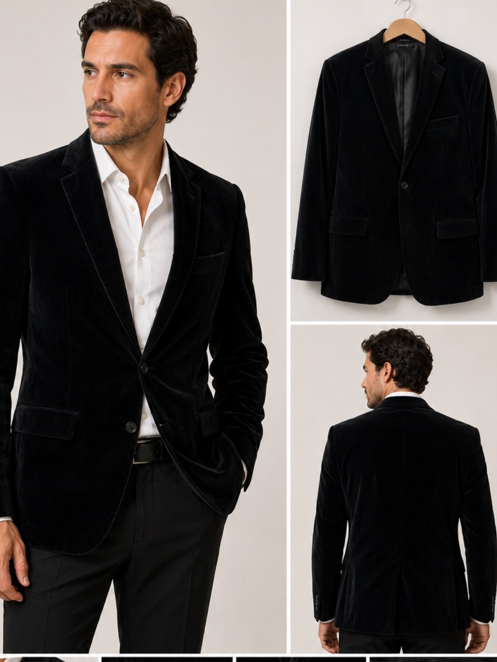Alfani cotton velvet Classic Black Men's Blazer size xL